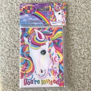 BRAND NEW Lisa Frank 8 invitations with envelopes